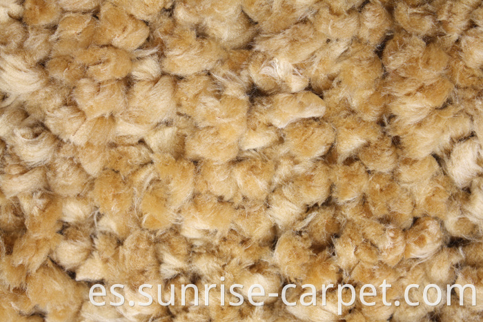Thick Polyester Shaggy Rug Mustard Color